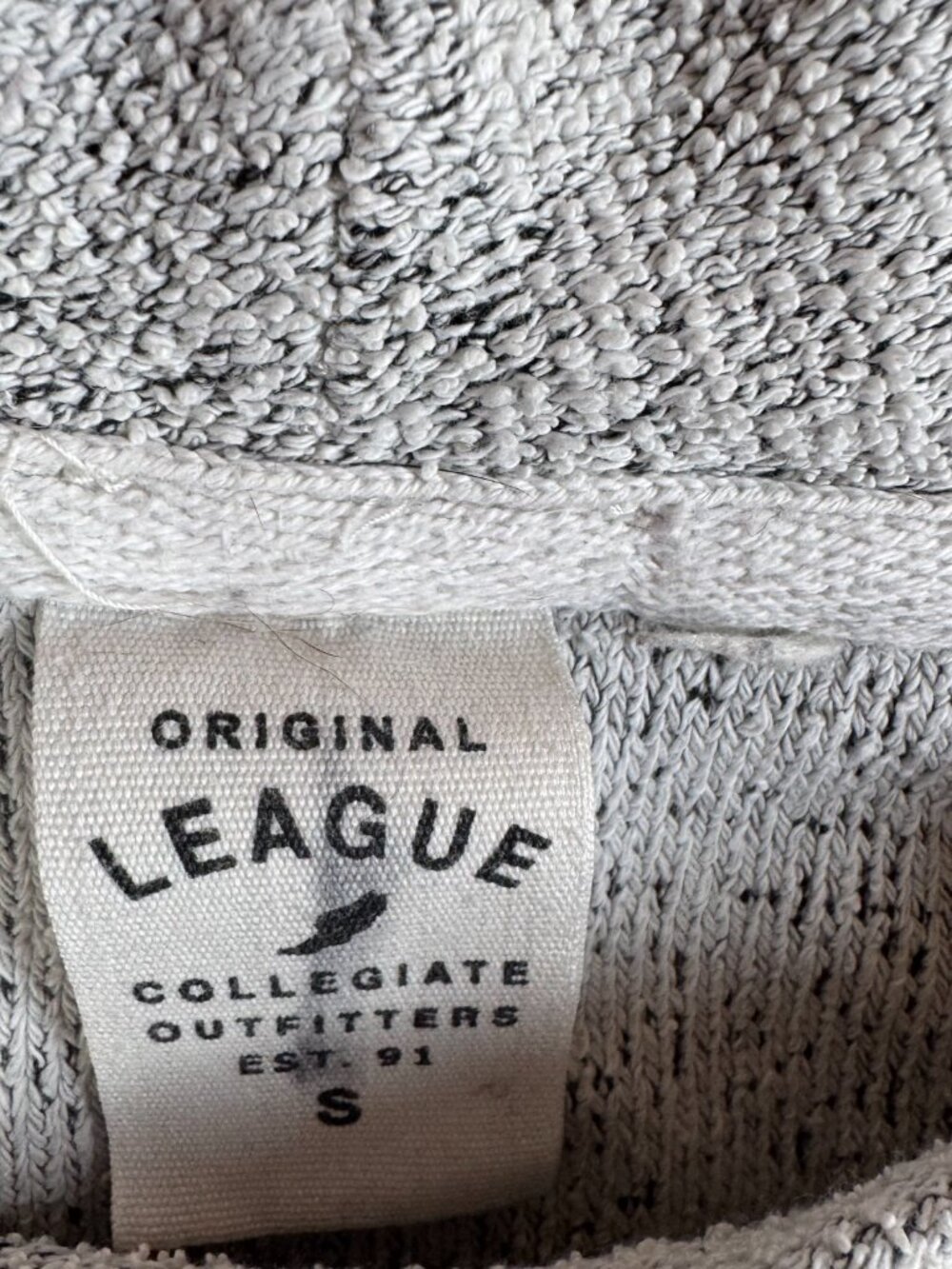 Original League Collegiate Outfitters Nantucket Sweatshirt Men's Small Gray - Picture 3 of 10